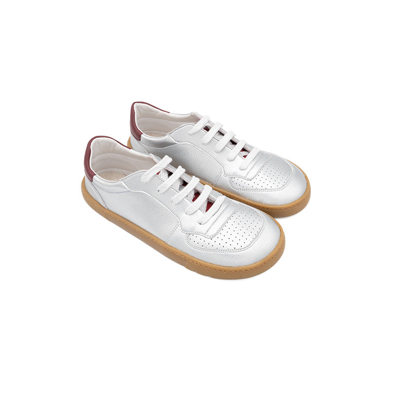 Zapatilla Piel Plata Cañada Barefoot