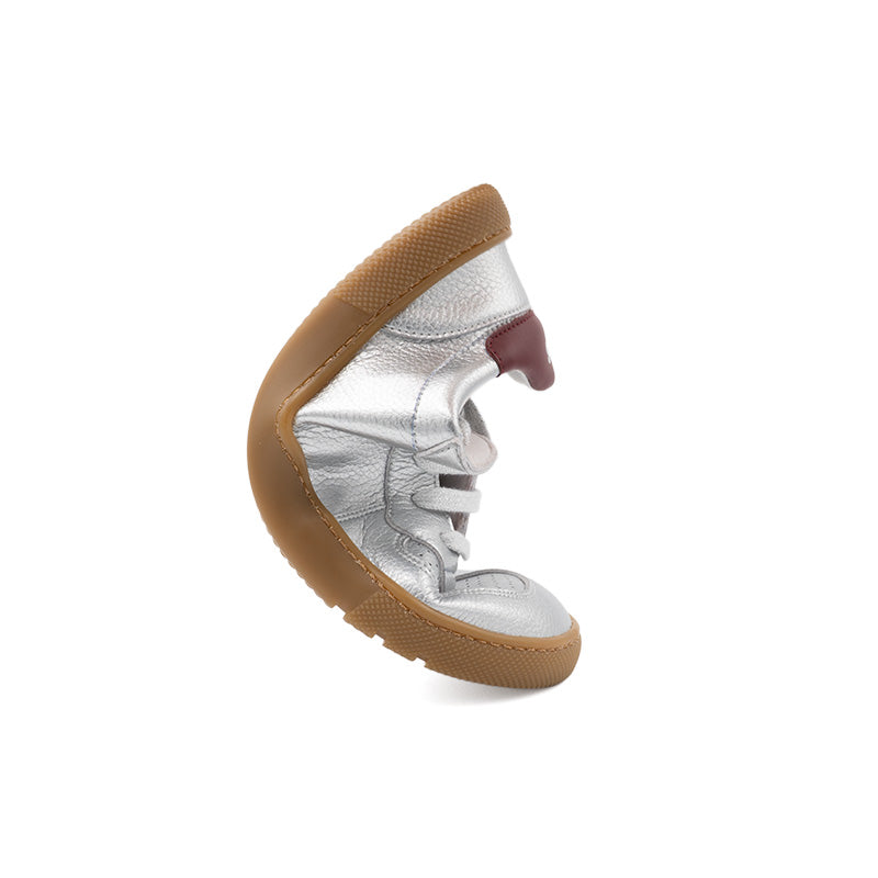 Zapatilla Piel Plata Cañada Barefoot