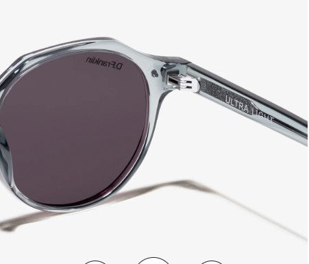 Gafas Ultra Light S Round Crystal Grey  Black